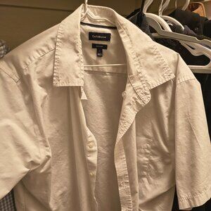 Short Sleeve White Button Down Shirt